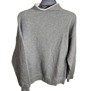 J.Crew Womens $98 Heritage terry Rollneck™ sweatshirt Grey Size S CC944